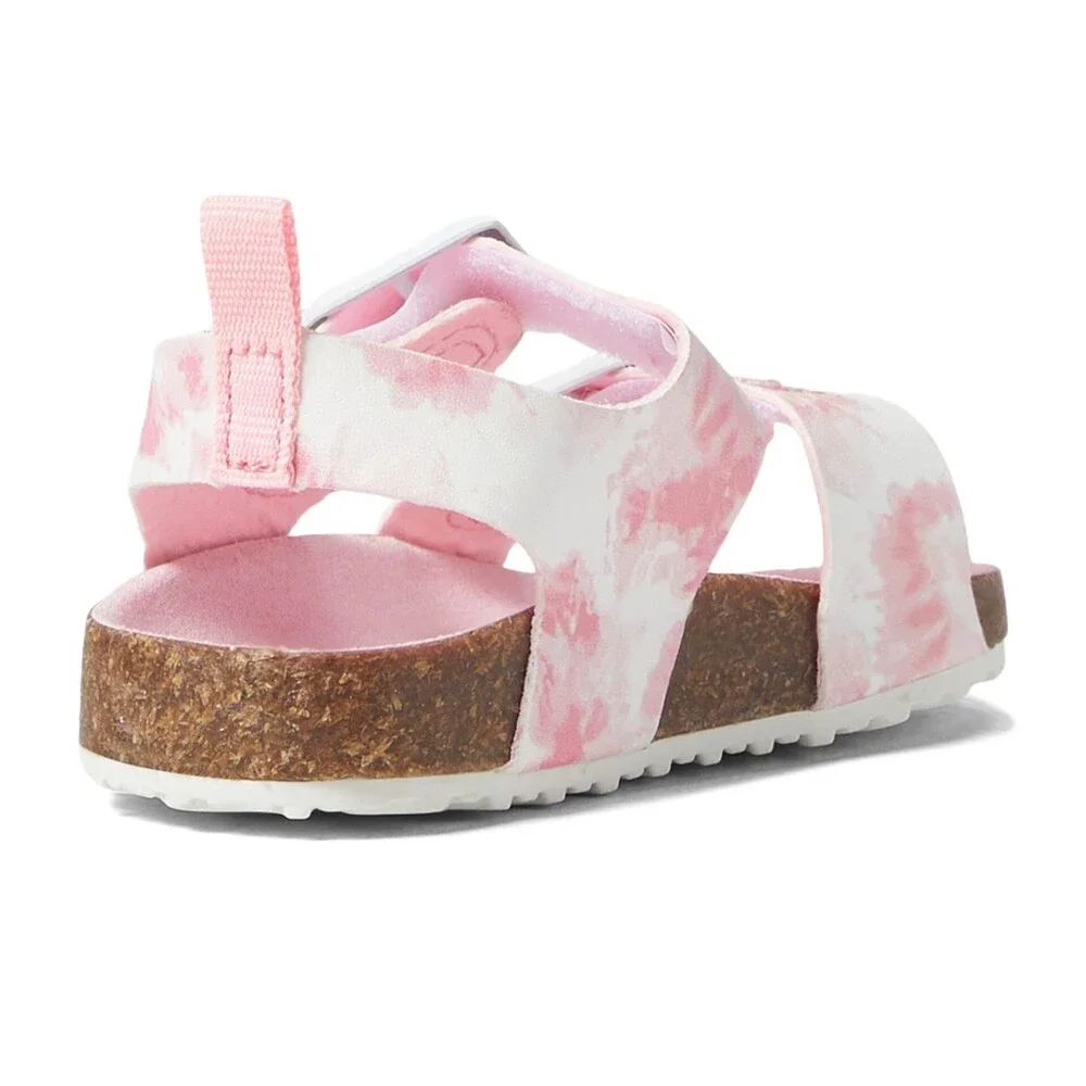 Carter's Duncan Sandals Girls 11 Pink Tie Dye Round Toe Adjustable Strap ZAP2610